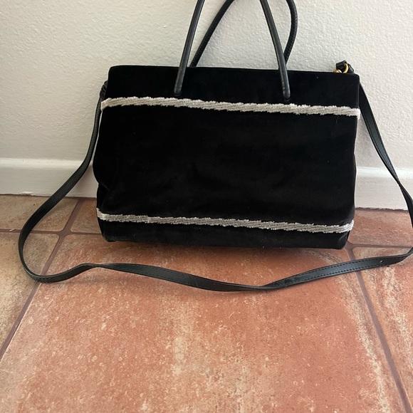 MOSCHINO COUTURE VELVET SIGNATURE TOTE (USED) - Picture 3 of 6